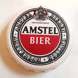 Vintage Amstel Bier Beer Drink Coaster Case LID Amstel Bottle Cap Shape Decorati